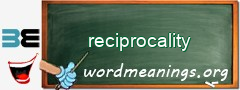 WordMeaning blackboard for reciprocality